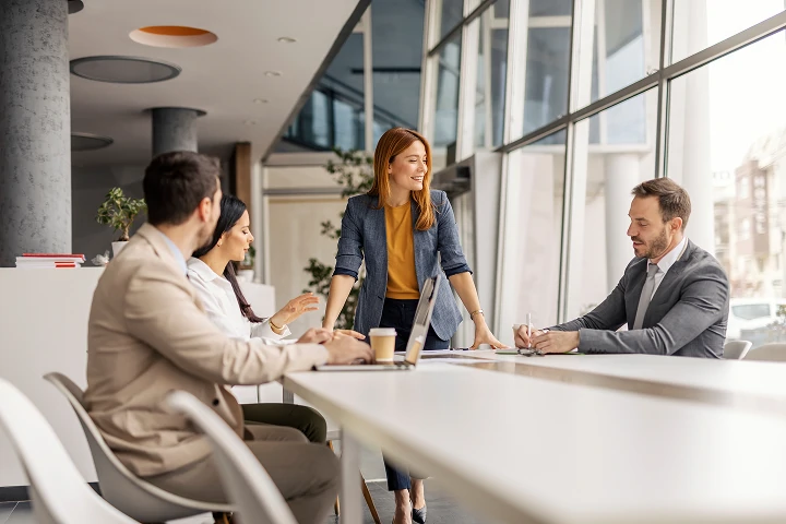 construction company meeting about expenses